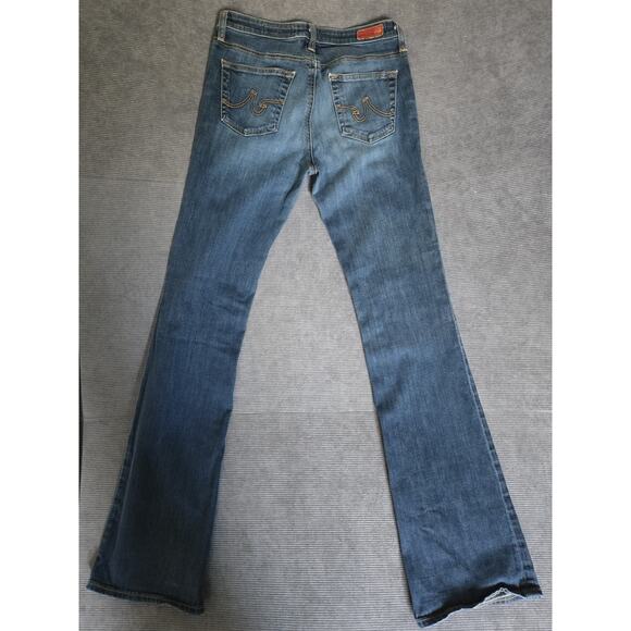 AG Adriano Goldschmied The Angel MID-RISE Bootcut Blue Denim MED Wash Jeans 26R - Picture 2 of 8